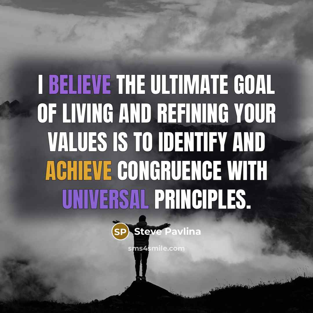 “I believe the ultimate goal of living and refining your…” quote by Steve Pavlina