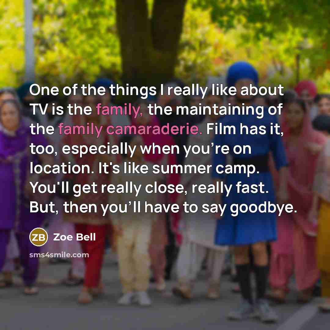 “One of the things I really like about TV is…” quote by Zoe Bell