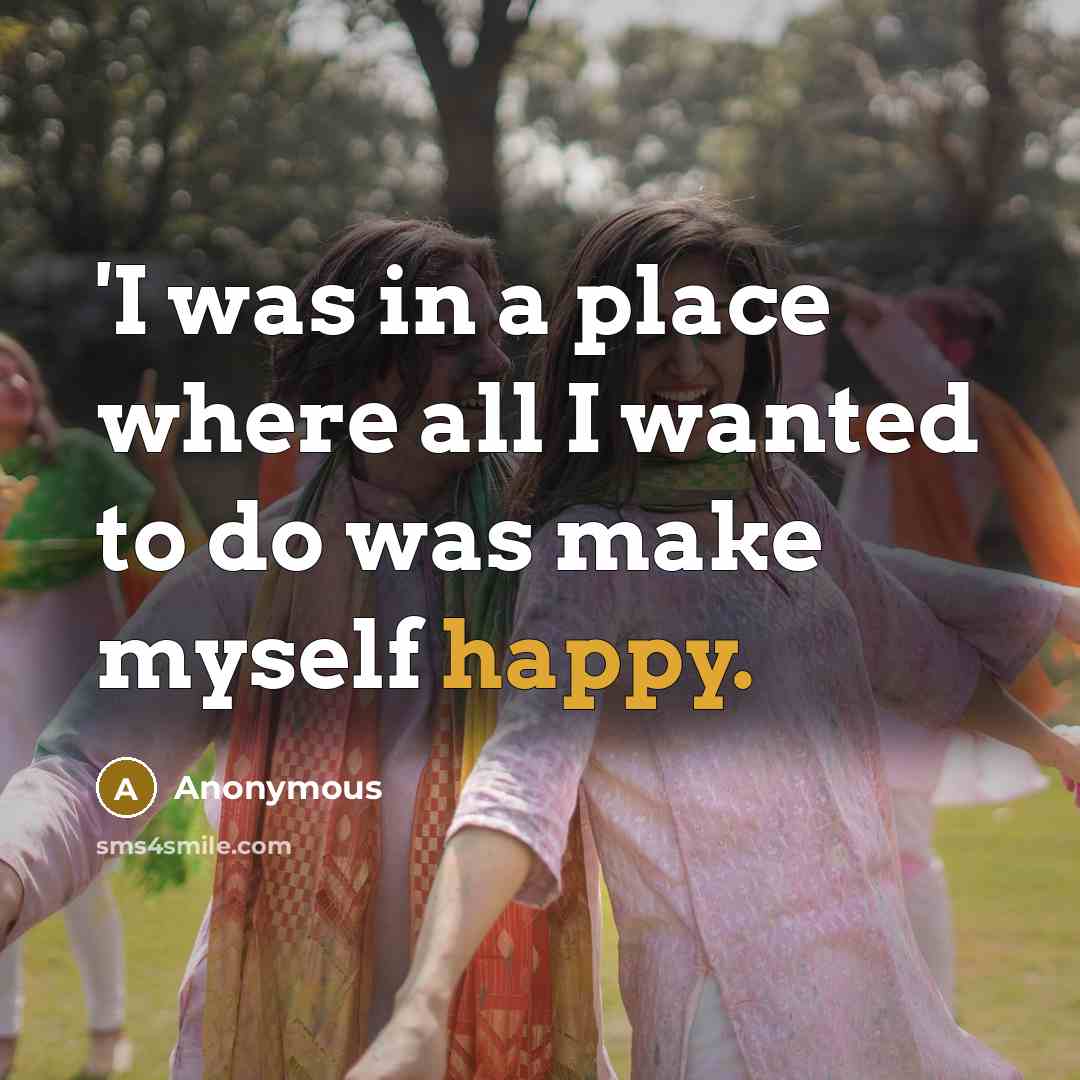 “'I was in a place where all I wanted to…” quote by Anonymous