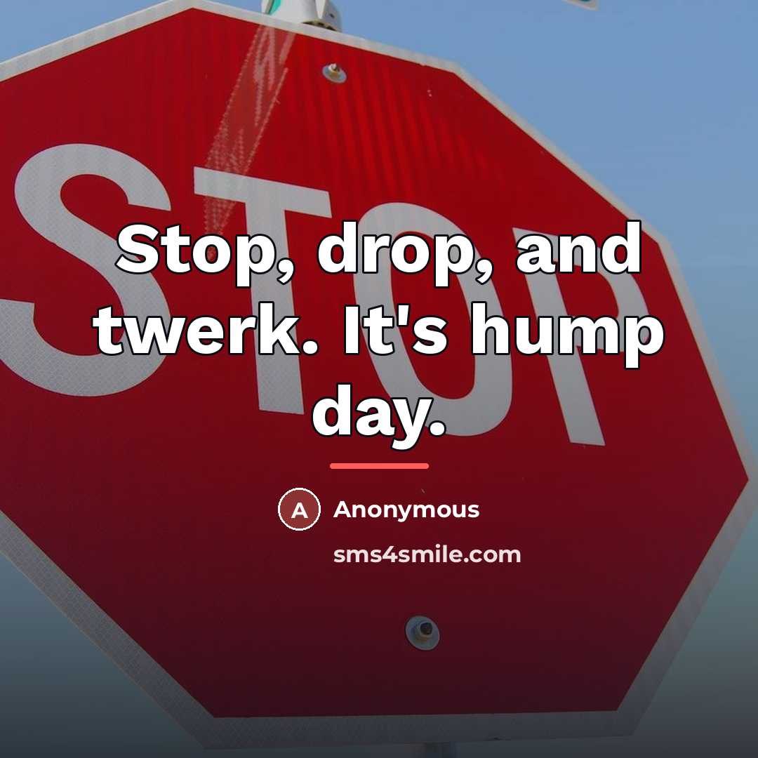 “Stop, drop, and twerk. It's hump day.…” quote by Anonymous