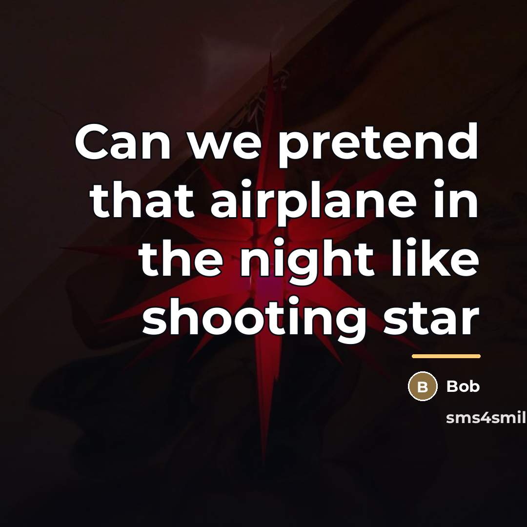 “Can we pretend that airplane in the night like shooting…” quote by BoB