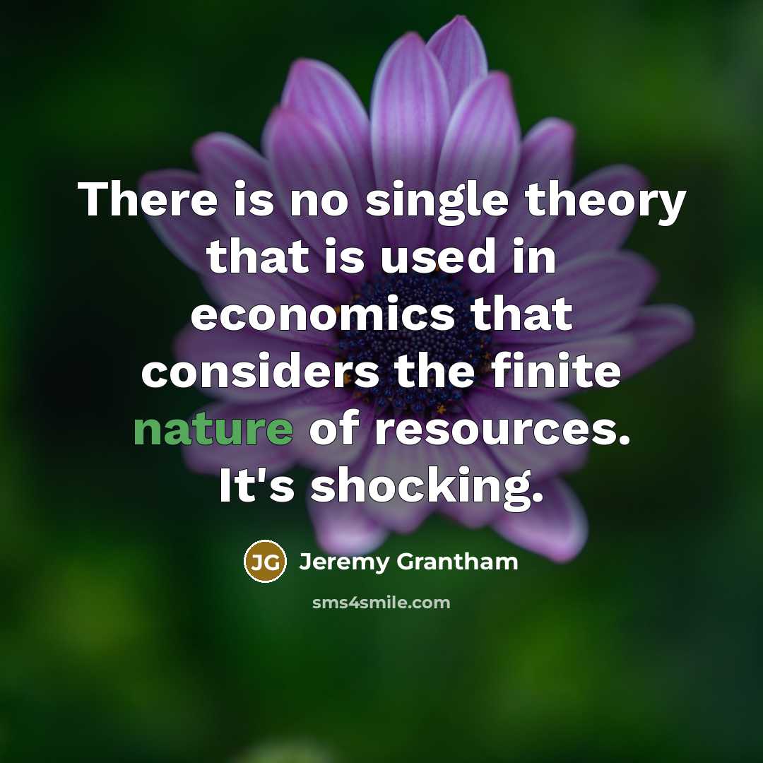 “There is no single theory that is used in economics…” quote by Jeremy Grantham