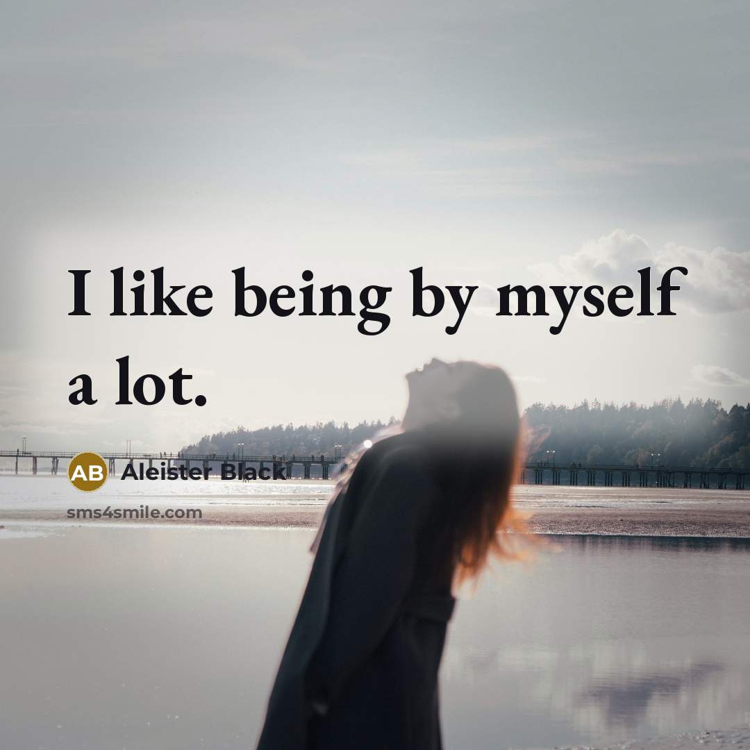 “I like being by myself a lot.…” quote by Aleister Black