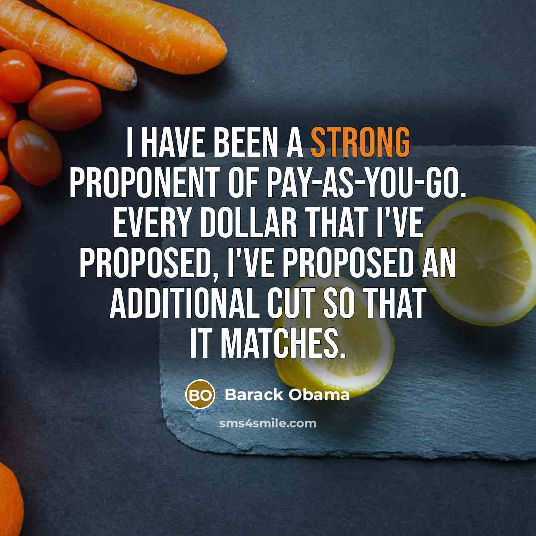 “I have been a strong proponent of pay-as-you-go. Every dollar…” quote by Barack Obama