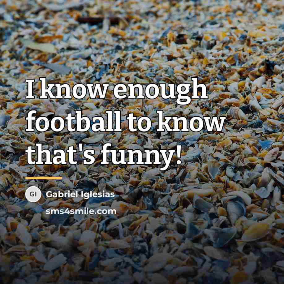 “I know enough football to know that's funny!…” quote by Gabriel Iglesias