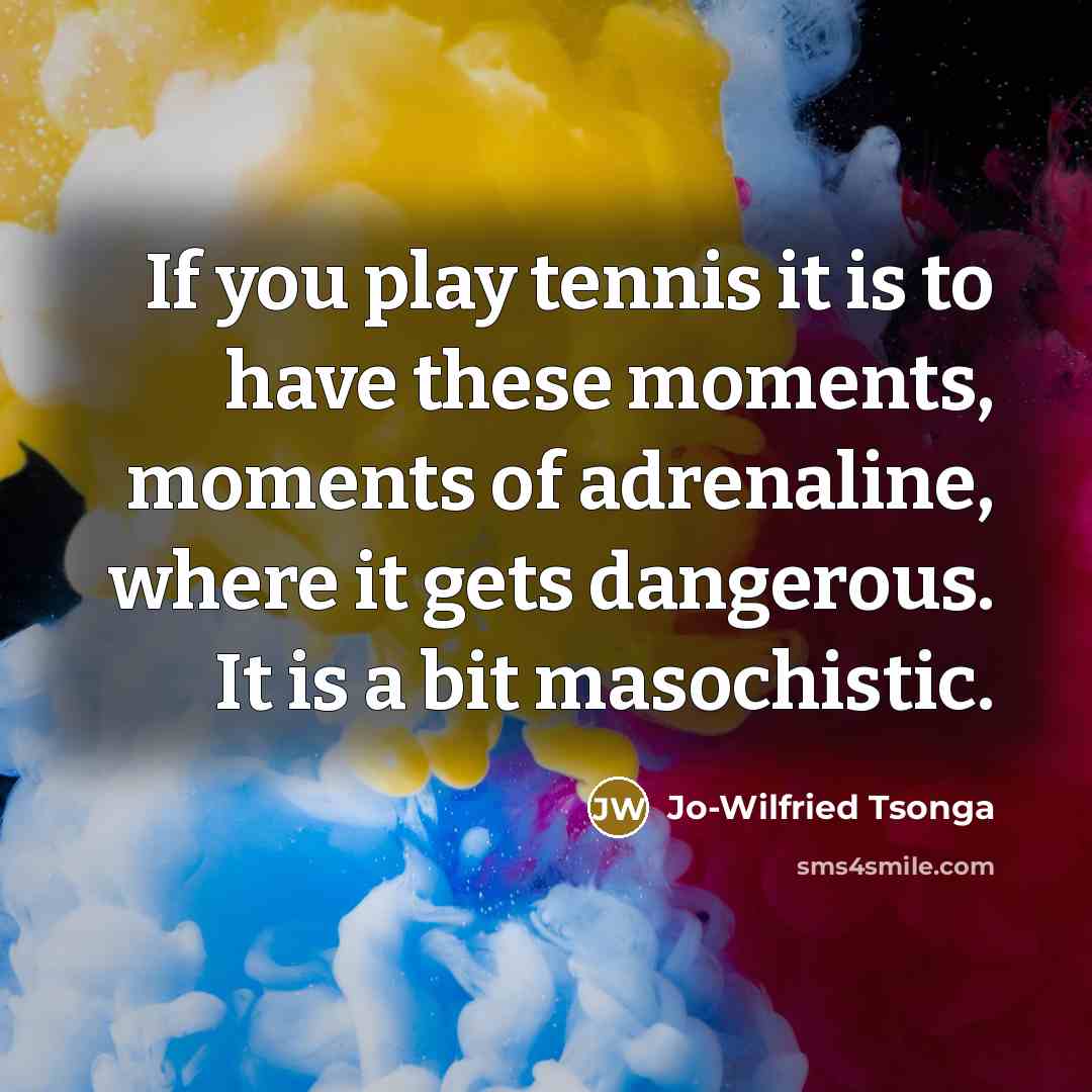 “If you play tennis it is to have these moments,…” quote by Jo-Wilfried Tsonga