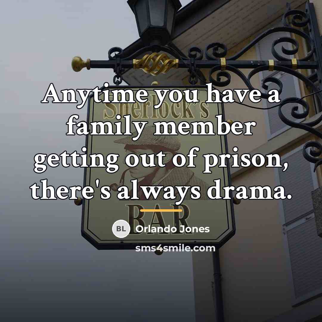 “Anytime you have a family member getting out of prison,…” quote by Orlando Jones