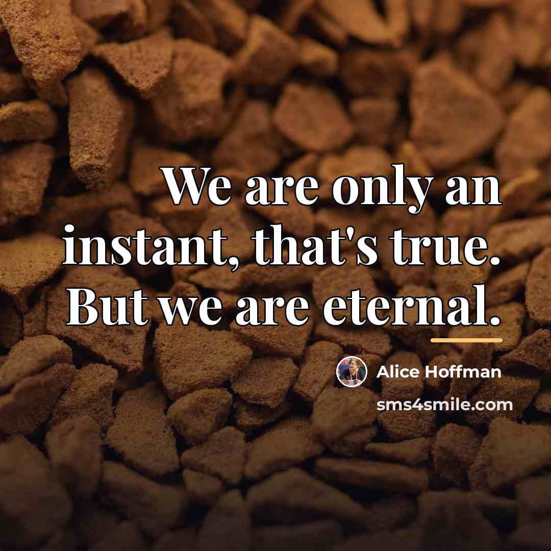 “We are only an instant, that's true. But we are…” quote by Alice Hoffman