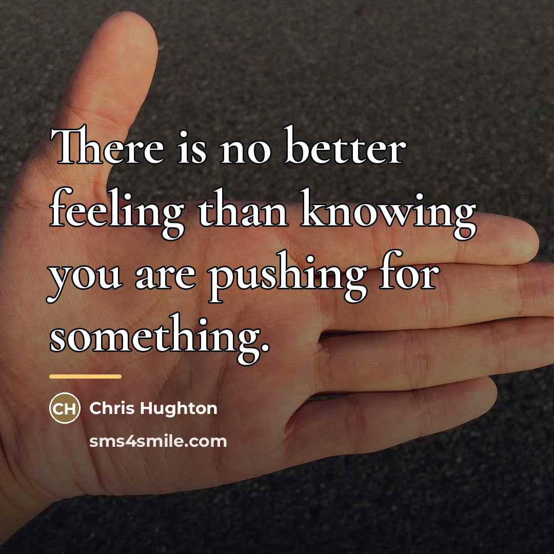 “There is no better feeling than knowing you are pushing…” quote by Chris Hughton