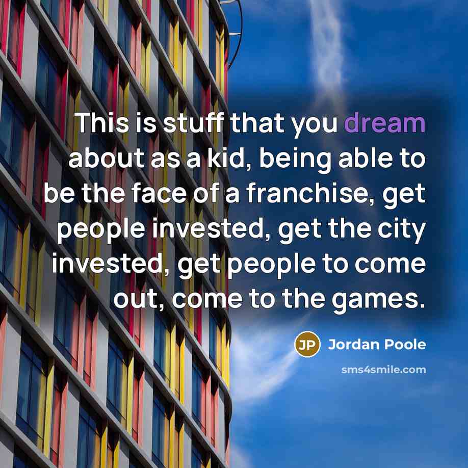 “This is stuff that you dream about as a kid,…” quote by Jordan Poole