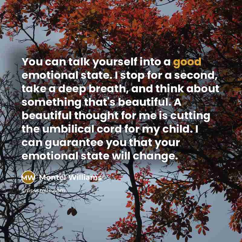 “You can talk yourself into a good emotional state. I…” quote by Montel Williams