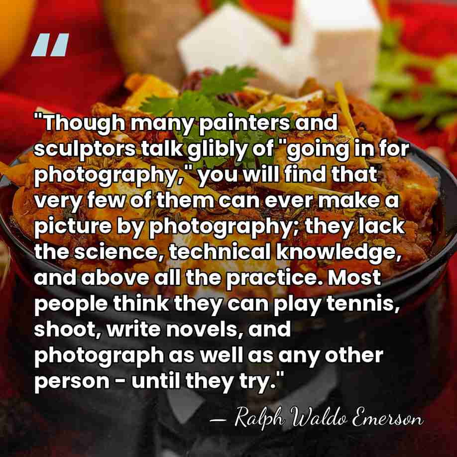 "Though many painters and sculptors talk glibly of "going in for photography,"&hellip; - Ralph Waldo Emerson