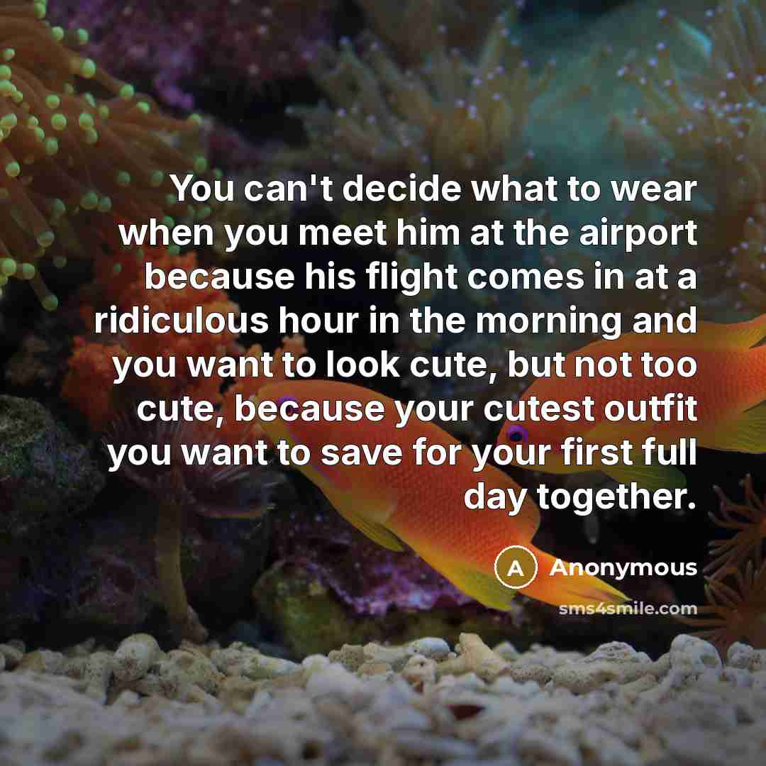 “You can't decide what to wear when you meet him…” quote by Anonymous