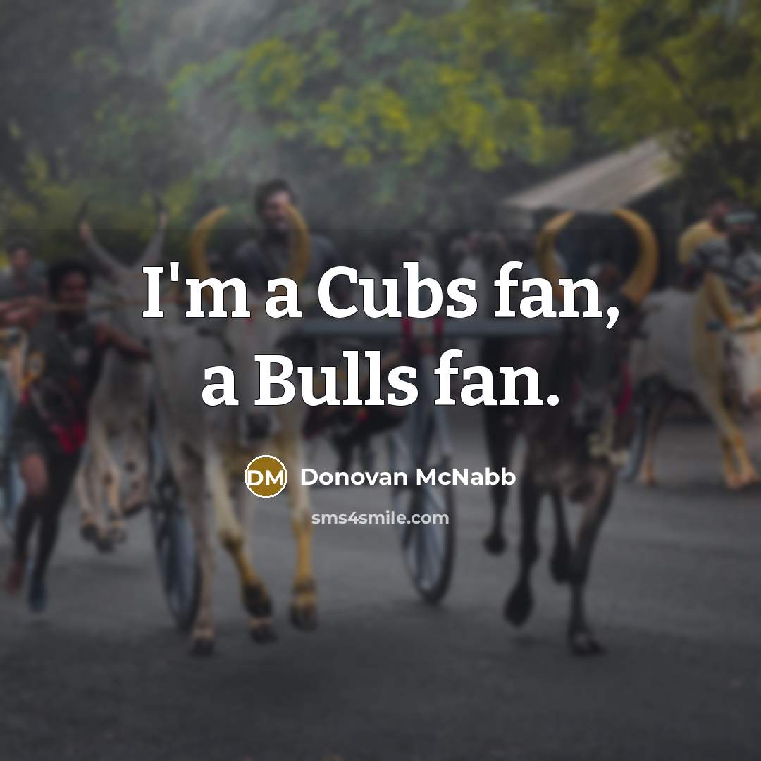 “I'm a Cubs fan, a Bulls fan.…” quote by Donovan McNabb