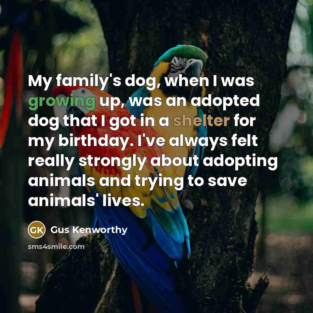 “My family's dog, when I was growing up, was an…” quote by Gus Kenworthy