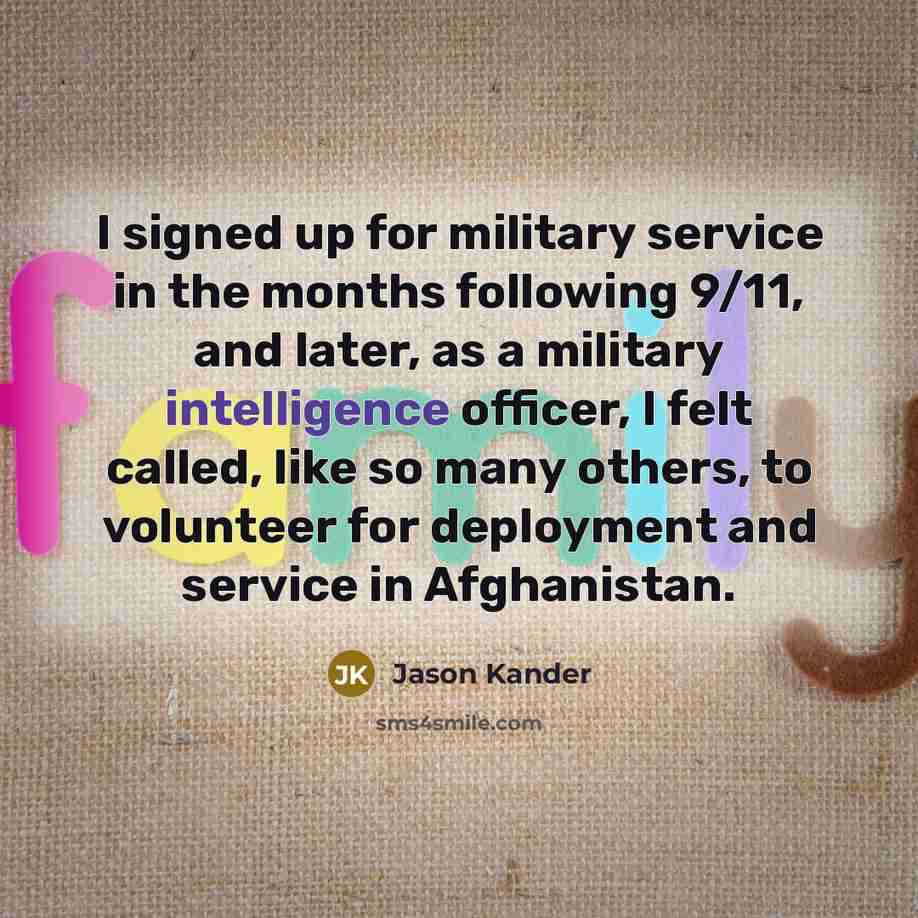 “I signed up for military service in the months following…” quote by Jason Kander