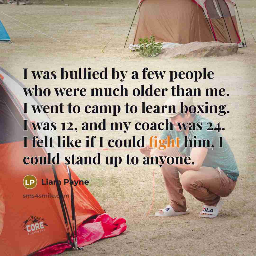 “I was bullied by a few people who were much…” quote by Liam Payne