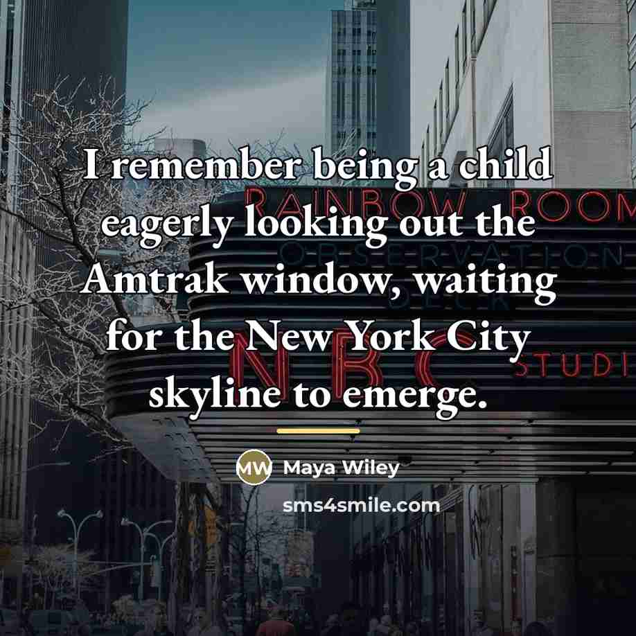 “I remember being a child eagerly looking out the Amtrak…” quote by Maya Wiley