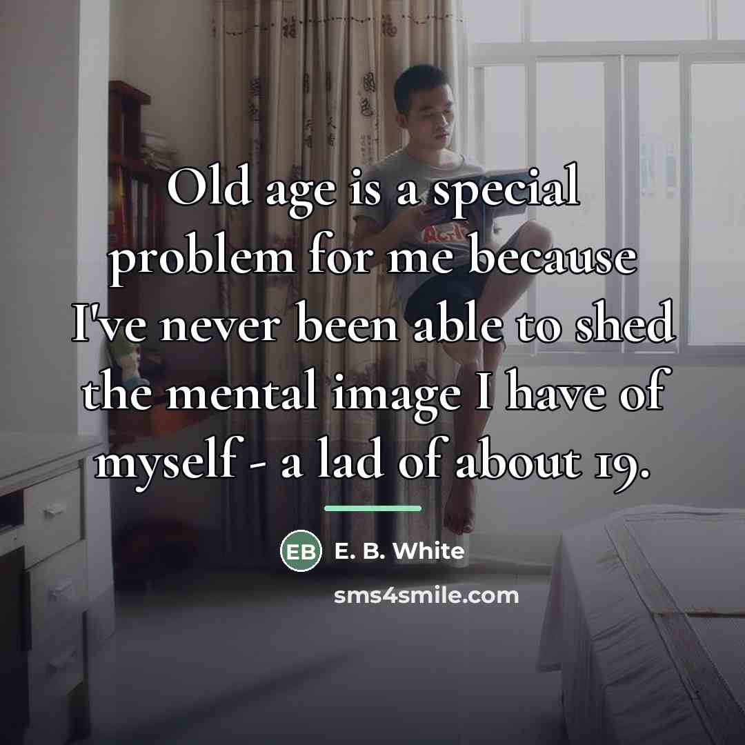 “Old age is a special problem for me because I've…” quote by E. B. White