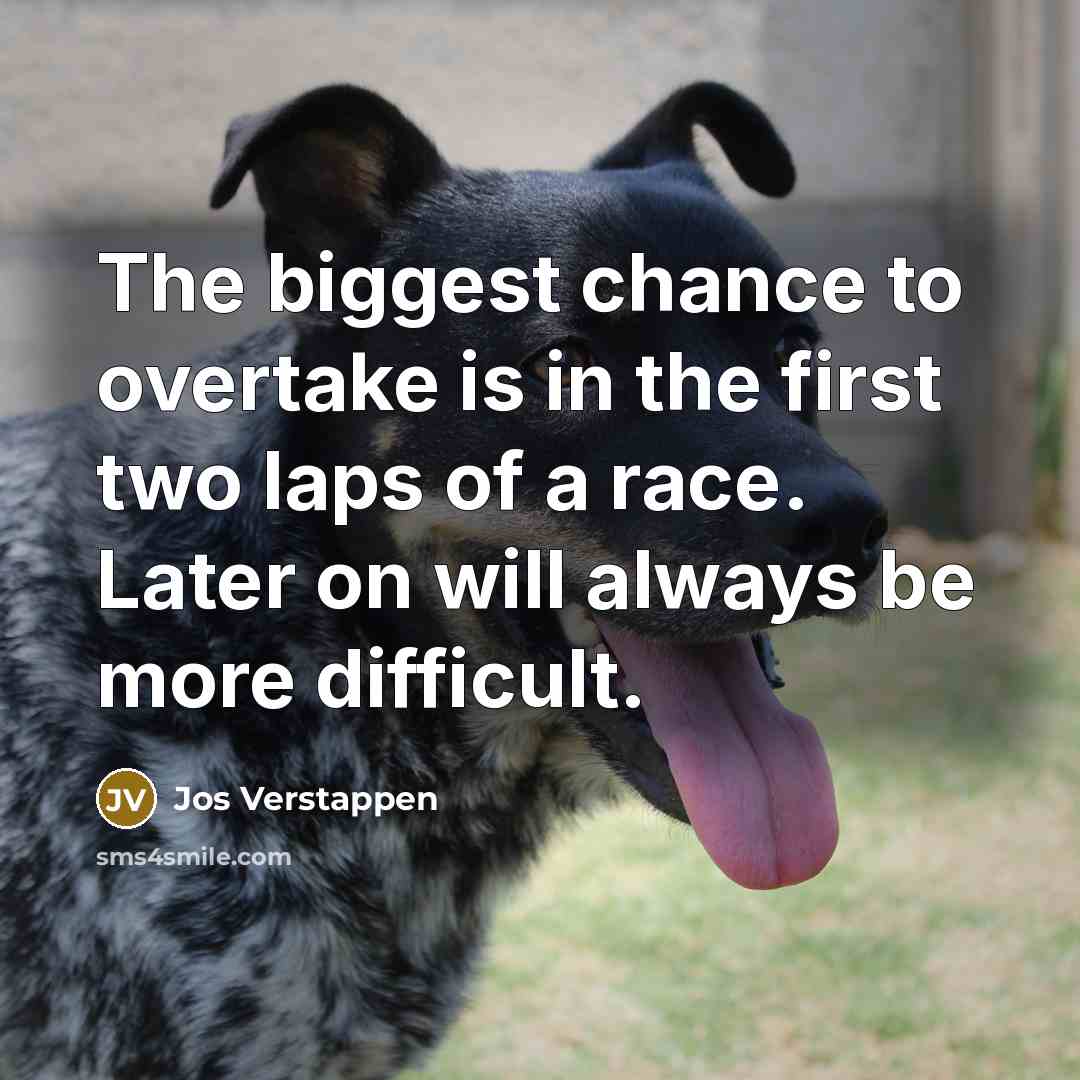 “The biggest chance to overtake is in the first two…” quote by Jos Verstappen
