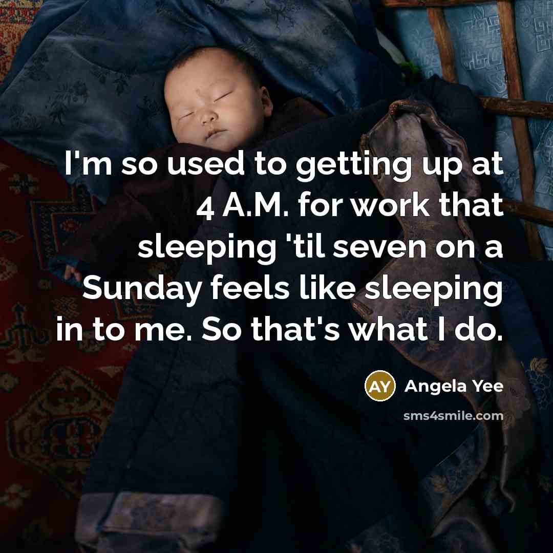 “I'm so used to getting up at 4 A.M. for…” quote by Angela Yee