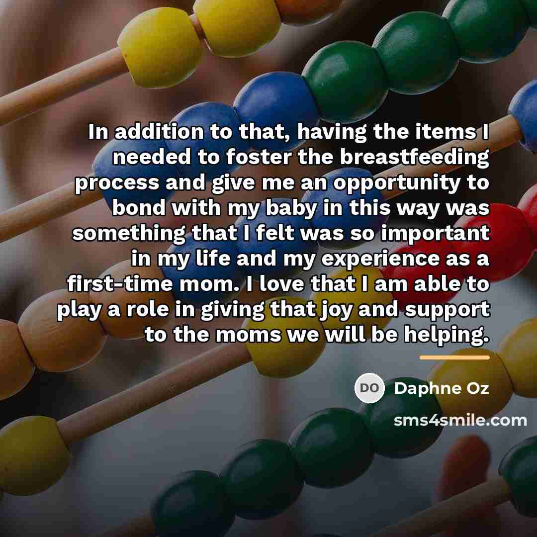 “In addition to that, having the items I needed to…” quote by Daphne Oz