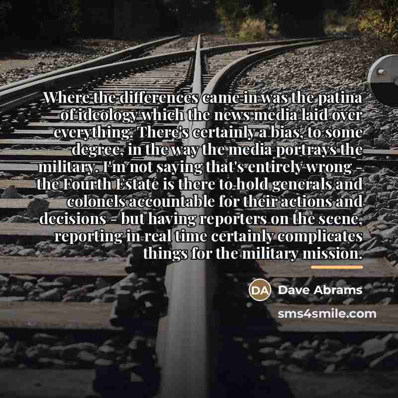 “Where the differences came in was the patina of ideology…” quote by Dave Abrams