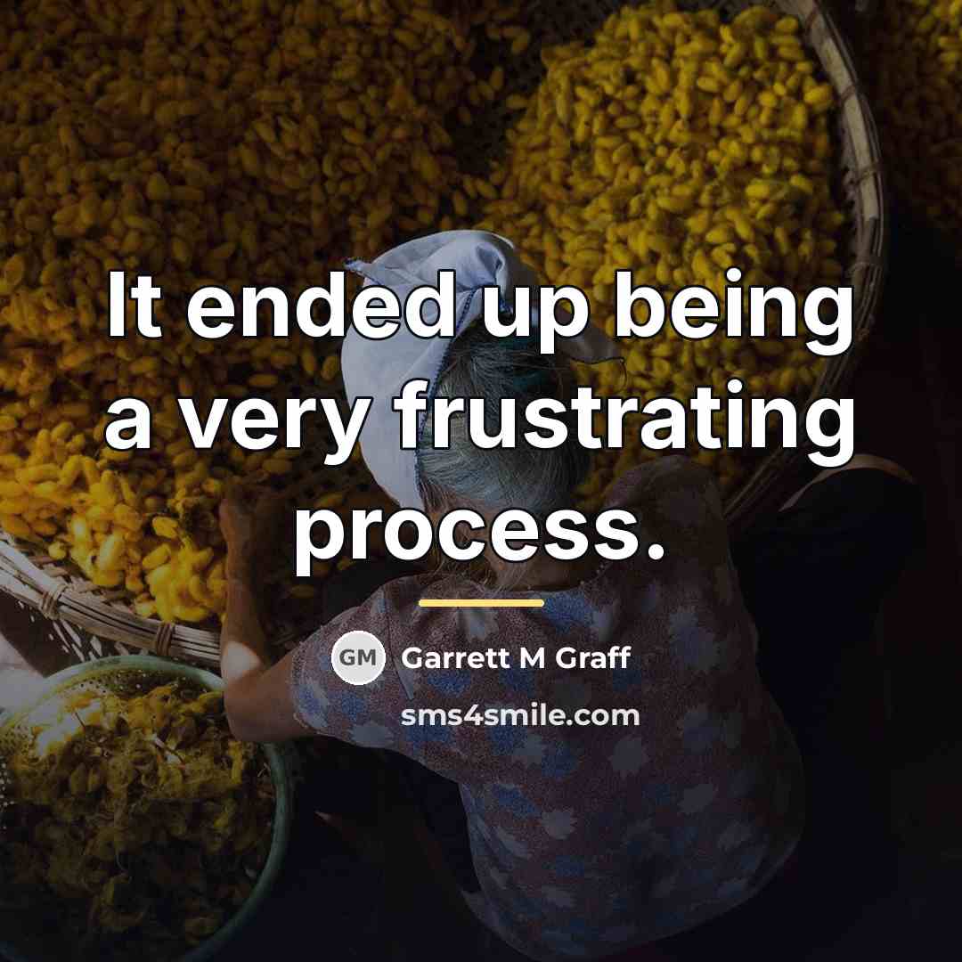 “It ended up being a very frustrating process.…” quote by Anonymous