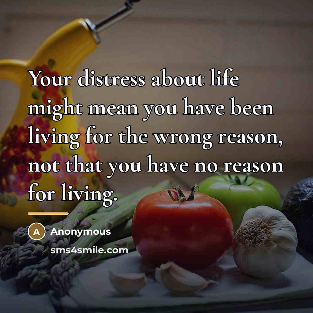 “Your distress about life might mean you have been living…” quote by Anonymous