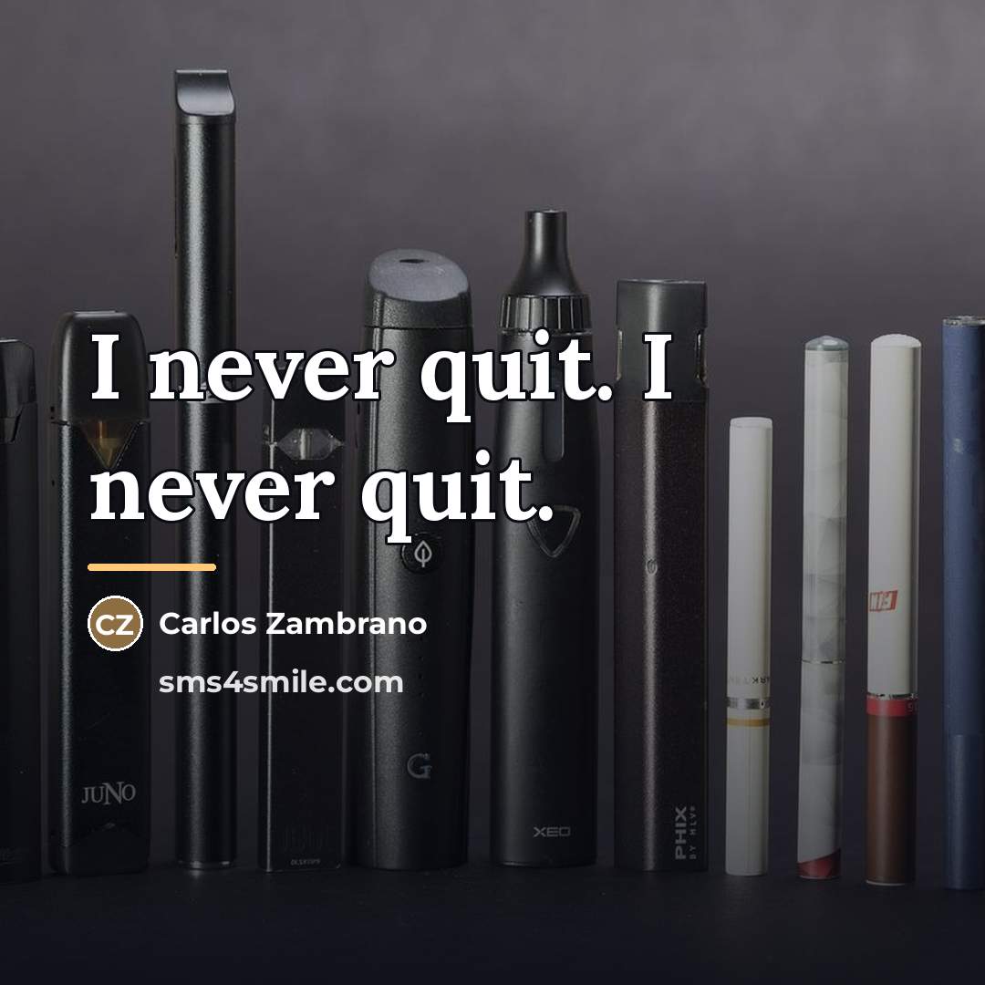 “I never quit. I never quit.…” quote by Carlos Zambrano