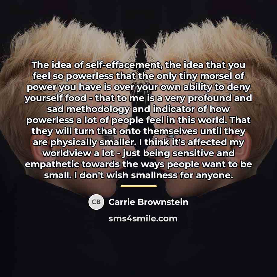 “The idea of self-effacement, the idea that you feel so…” quote by Carrie Brownstein