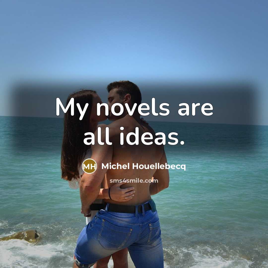 “My novels are all ideas.…” quote by Michel Houellebecq