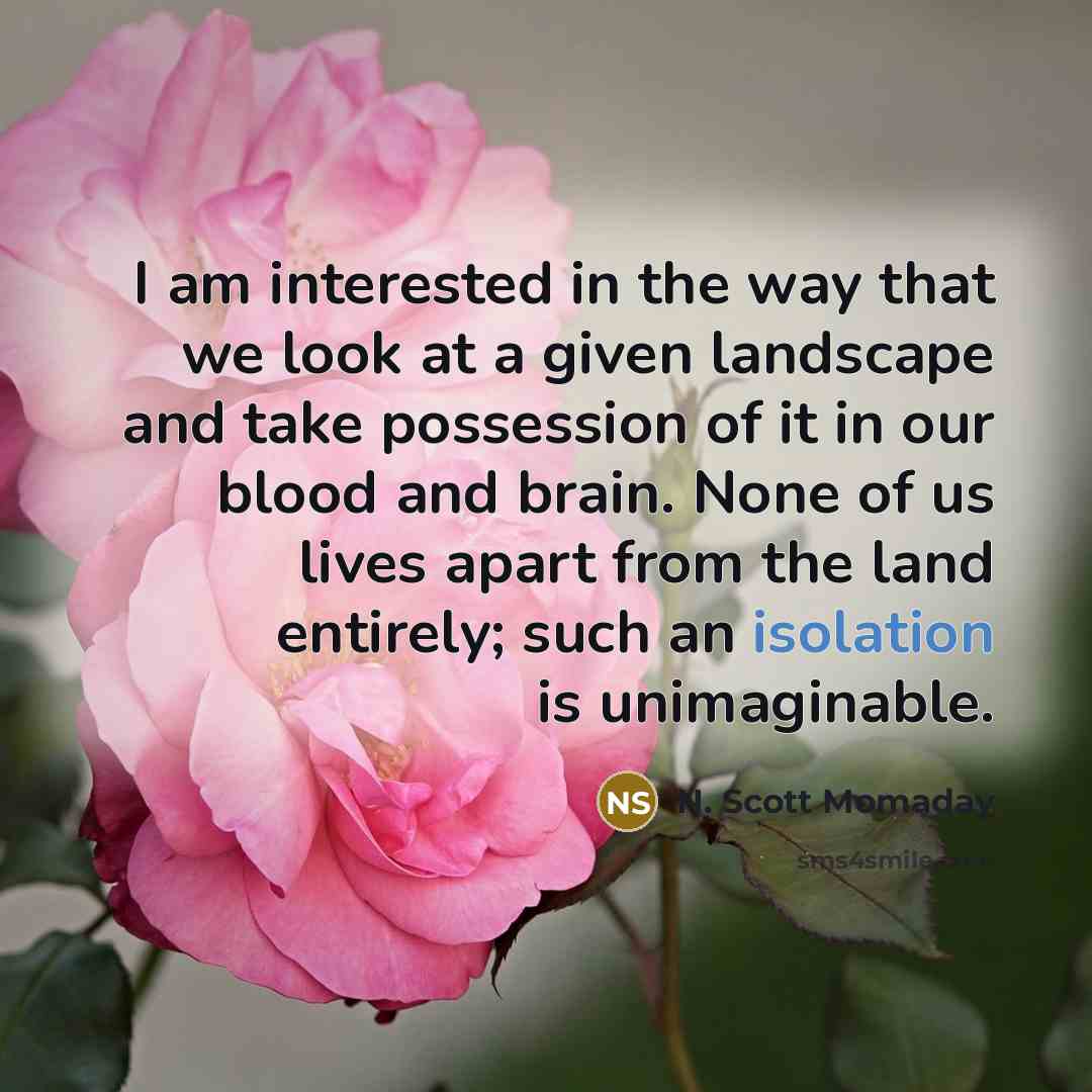 “I am interested in the way that we look at…” quote by N. Scott Momaday