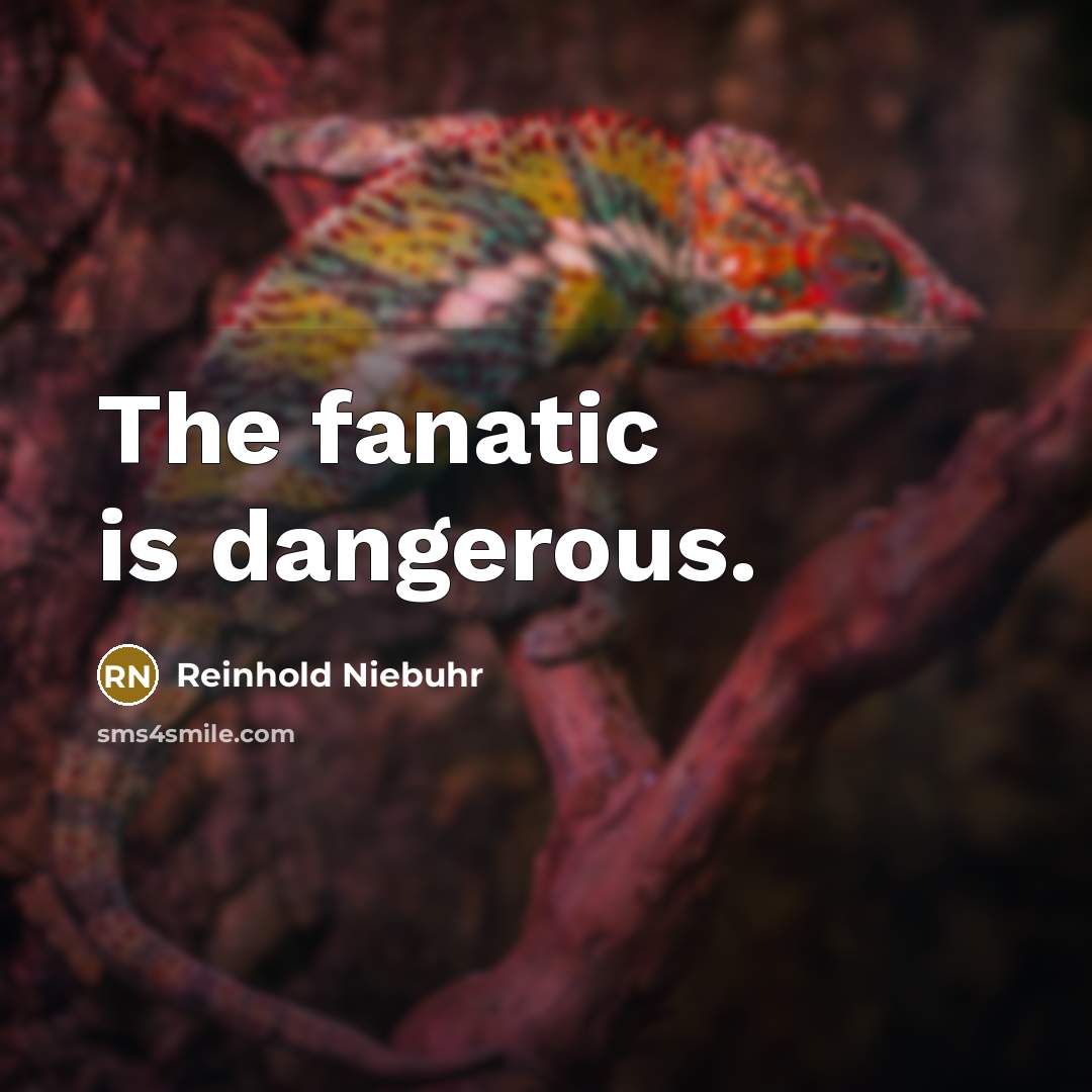 “The fanatic is dangerous.…” quote by Reinhold Niebuhr