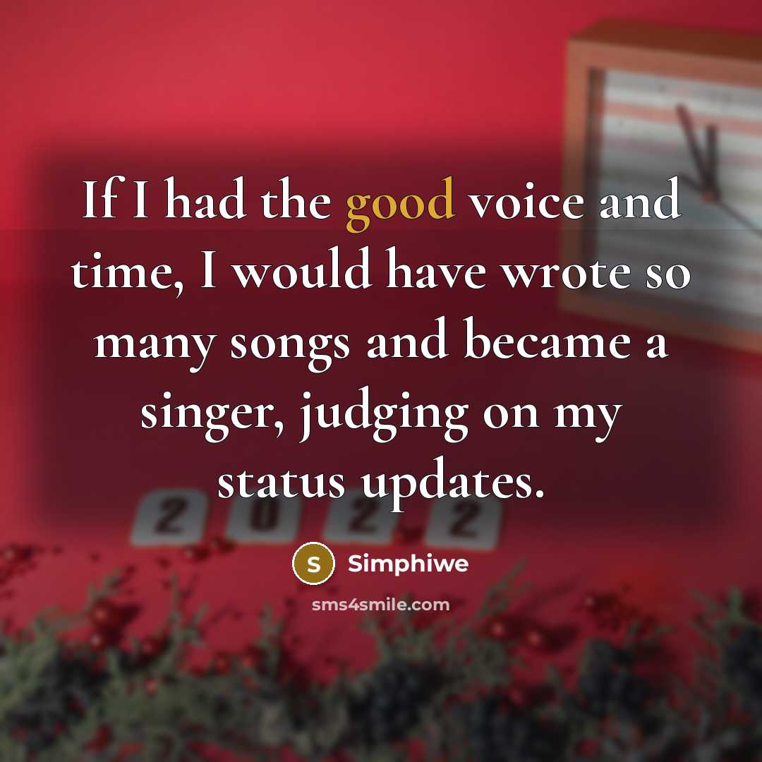 “If I had the good voice and time, I would…” quote by Simphiwe