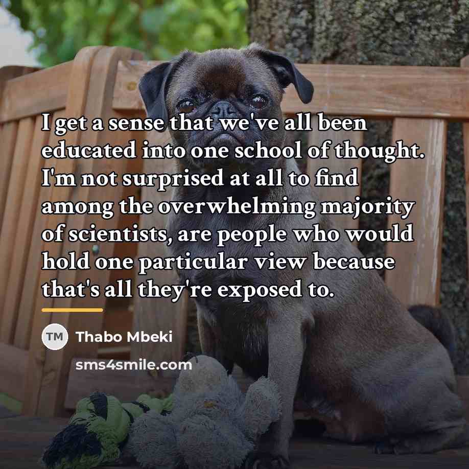 “I get a sense that we've all been educated into…” quote by Thabo Mbeki