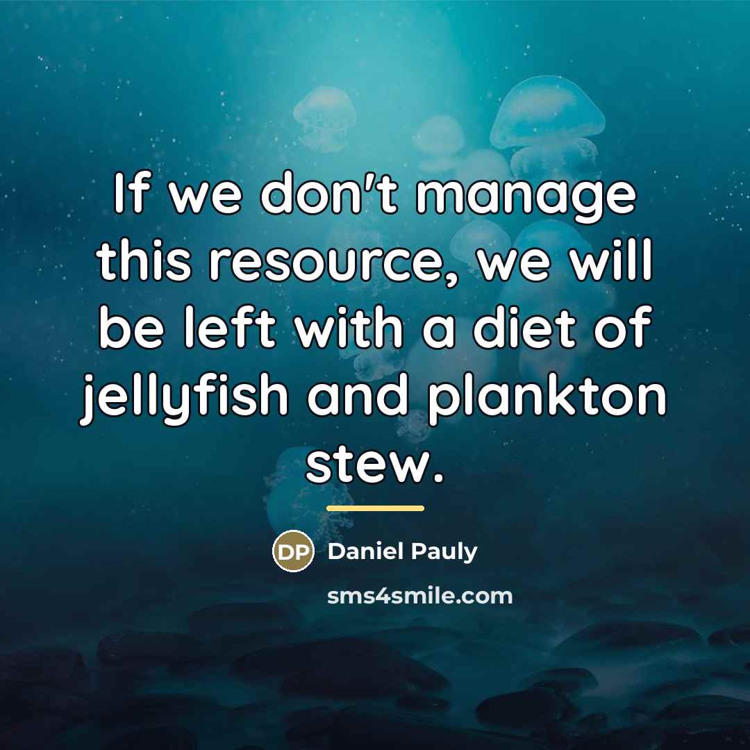 “If we don't manage this resource, we will be left…” quote by Daniel Pauly