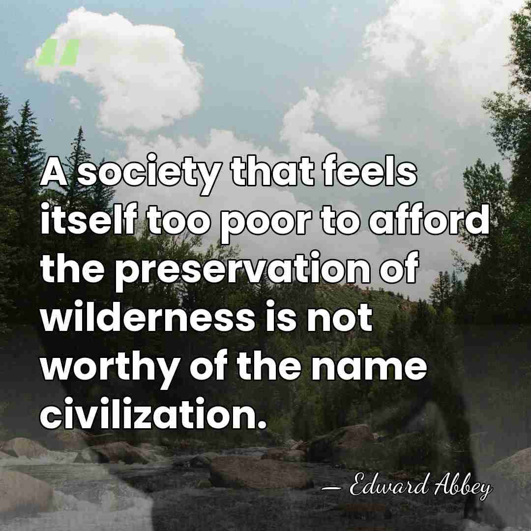 A society that feels itself too poor to afford the preservation of&hellip; - Edward Abbey