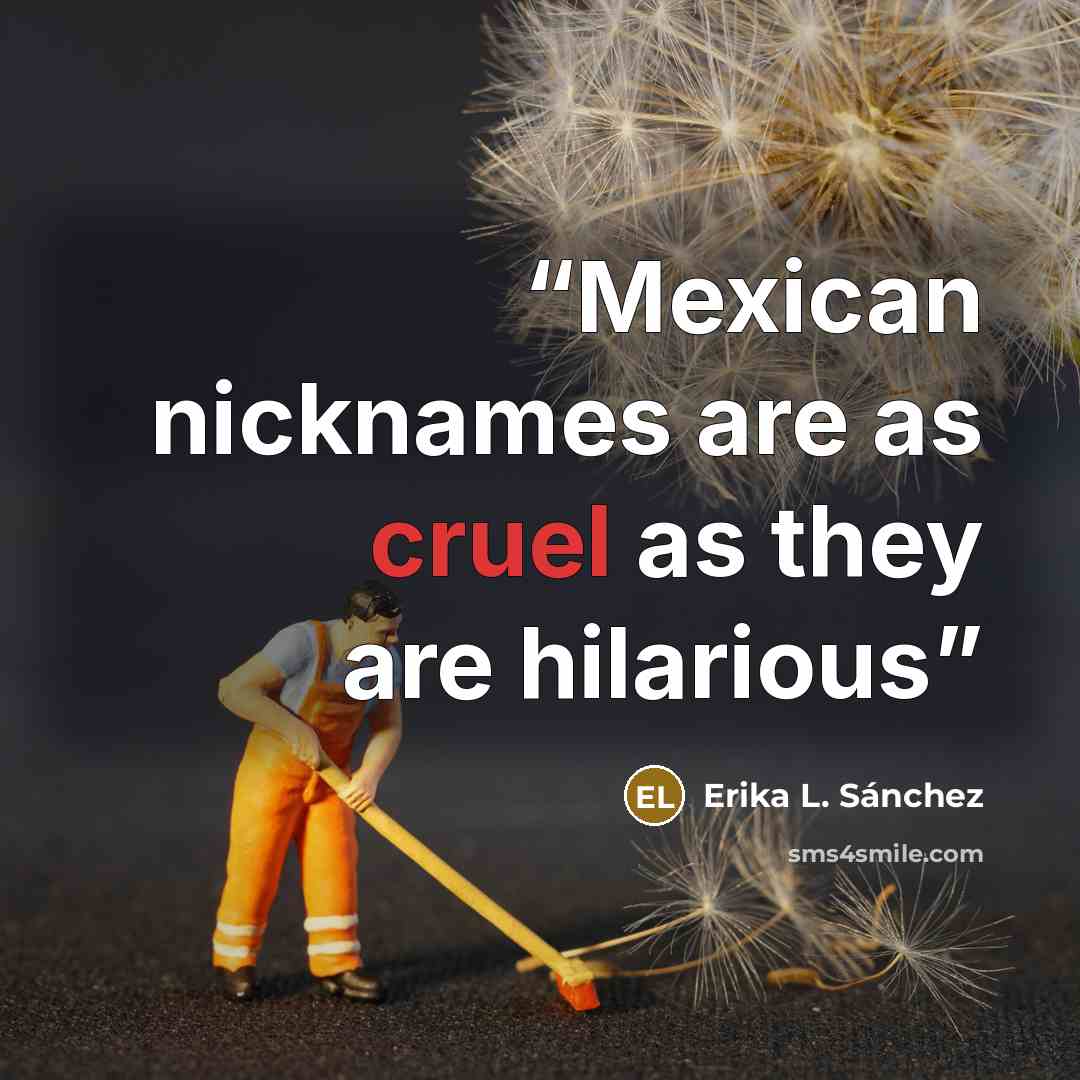 “Mexican nicknames are as cruel as they are hilarious” quote by Erika L. Sánchez