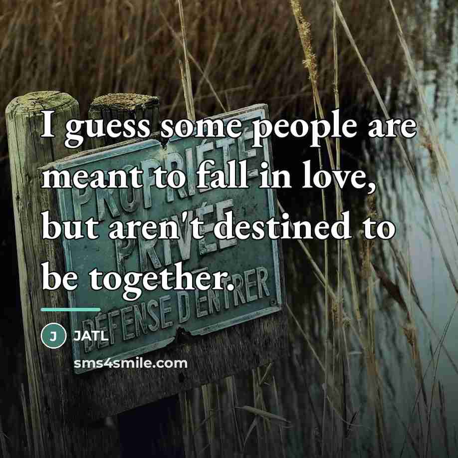 “I guess some people are meant to fall in love,…” quote by Jatl