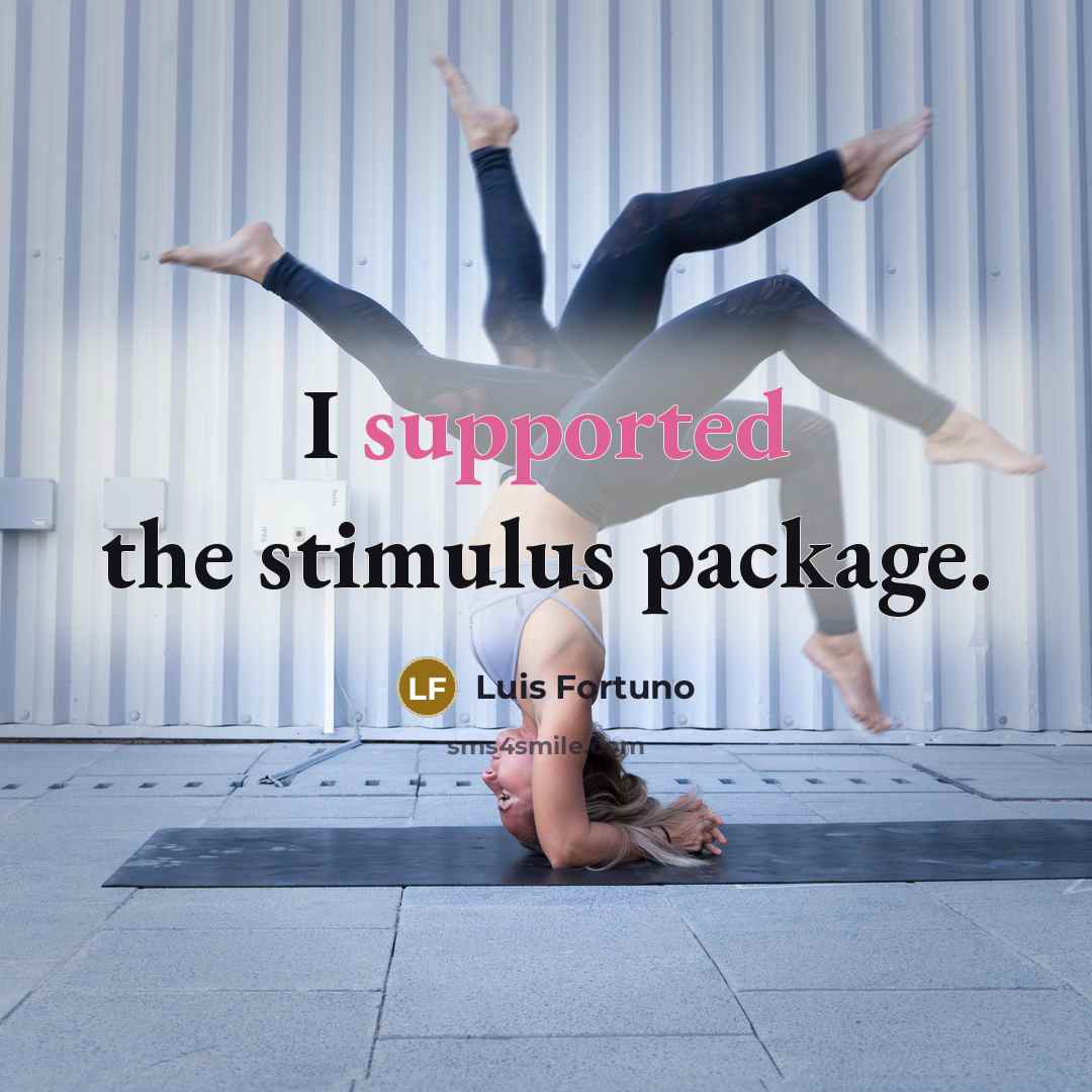 “I supported the stimulus package.” quote by Luis Fortuno