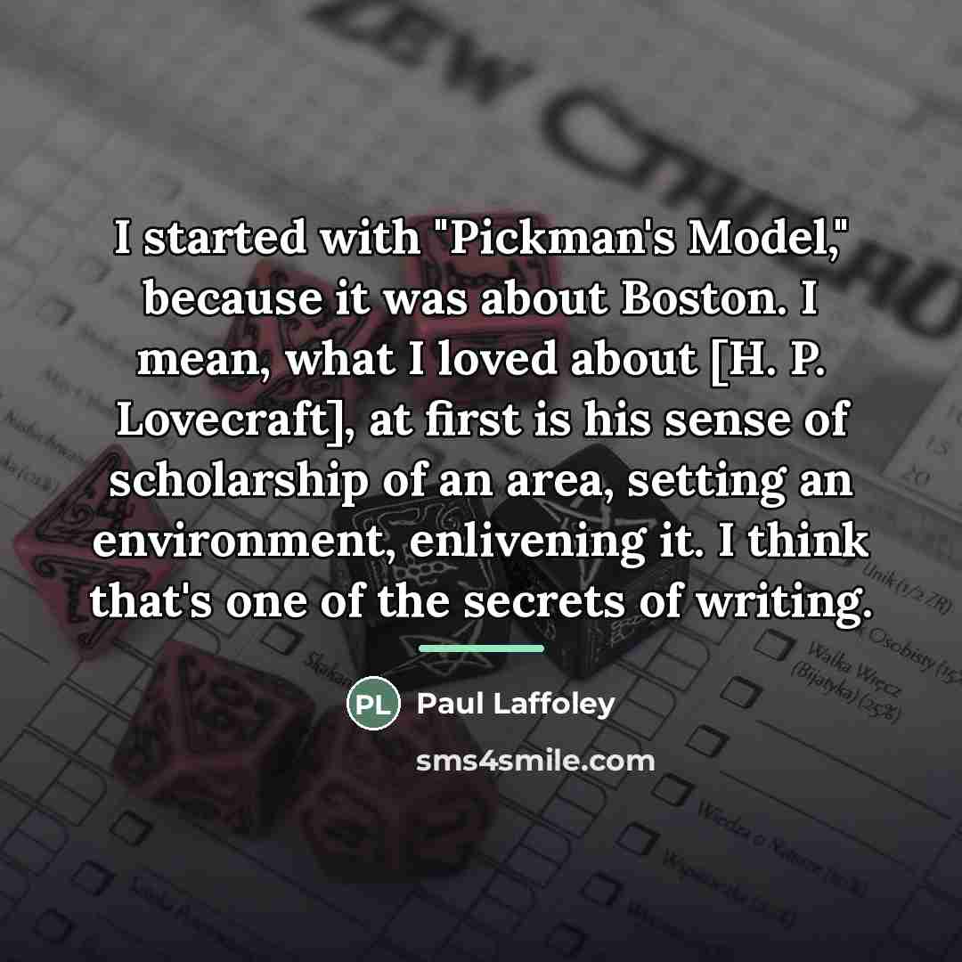 “I started with "Pickman's Model," because it was about Boston.…” quote by Paul Laffoley