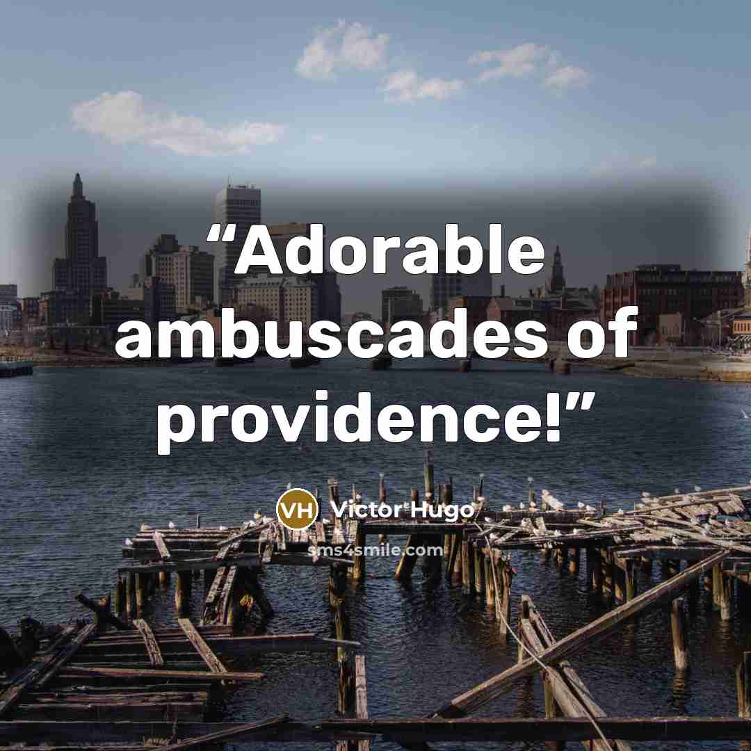 “Adorable ambuscades of providence!” quote by Victor Hugo