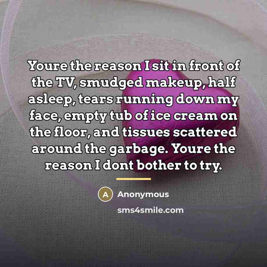“Youre the reason I sit in front of the TV,…” quote by Anonymous
