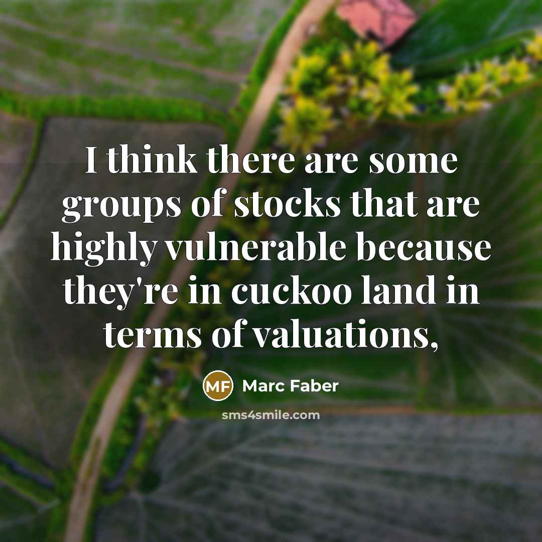 “I think there are some groups of stocks that are…” quote by Marc Faber