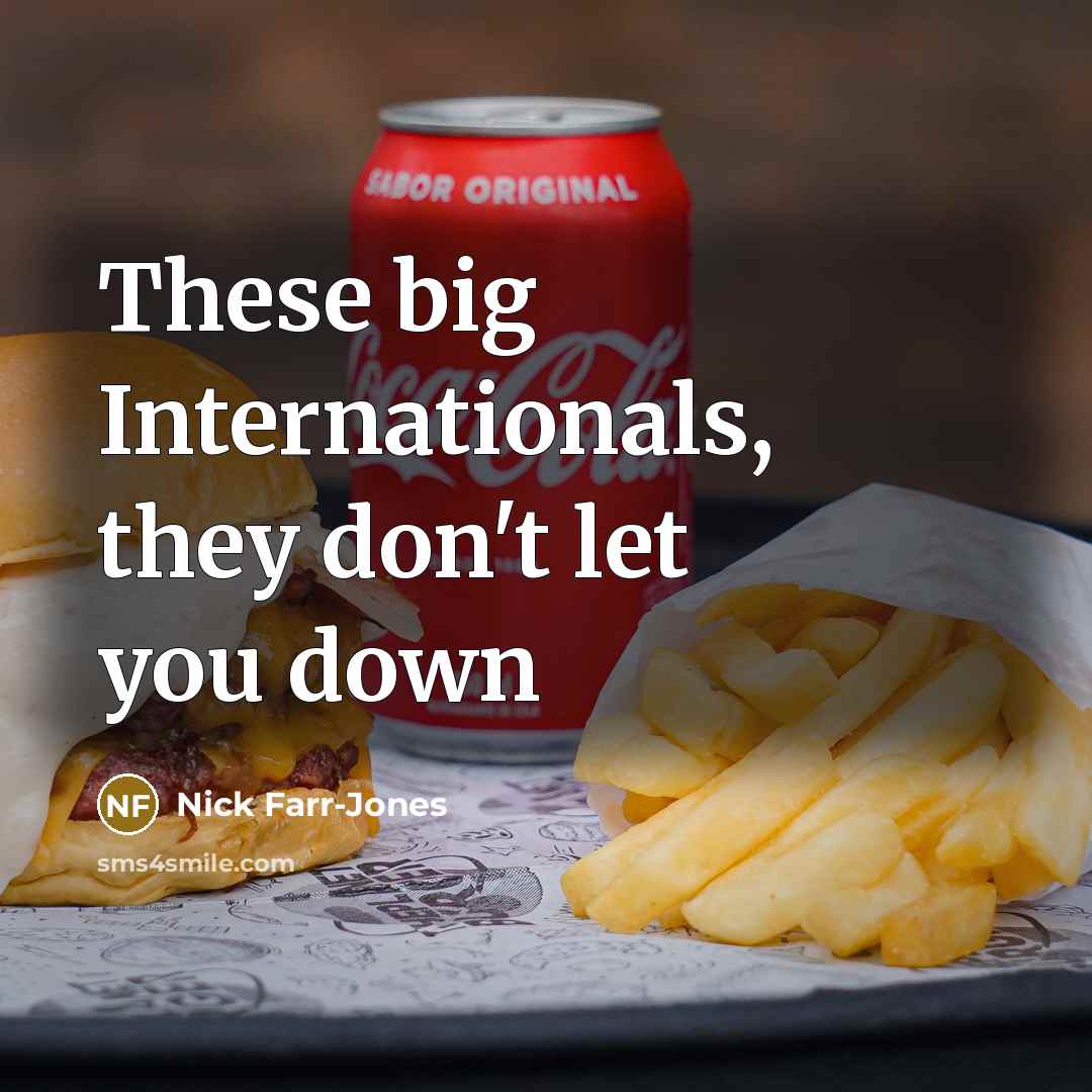 “These big Internationals, they don't let you down…” quote by Nick Farr-Jones