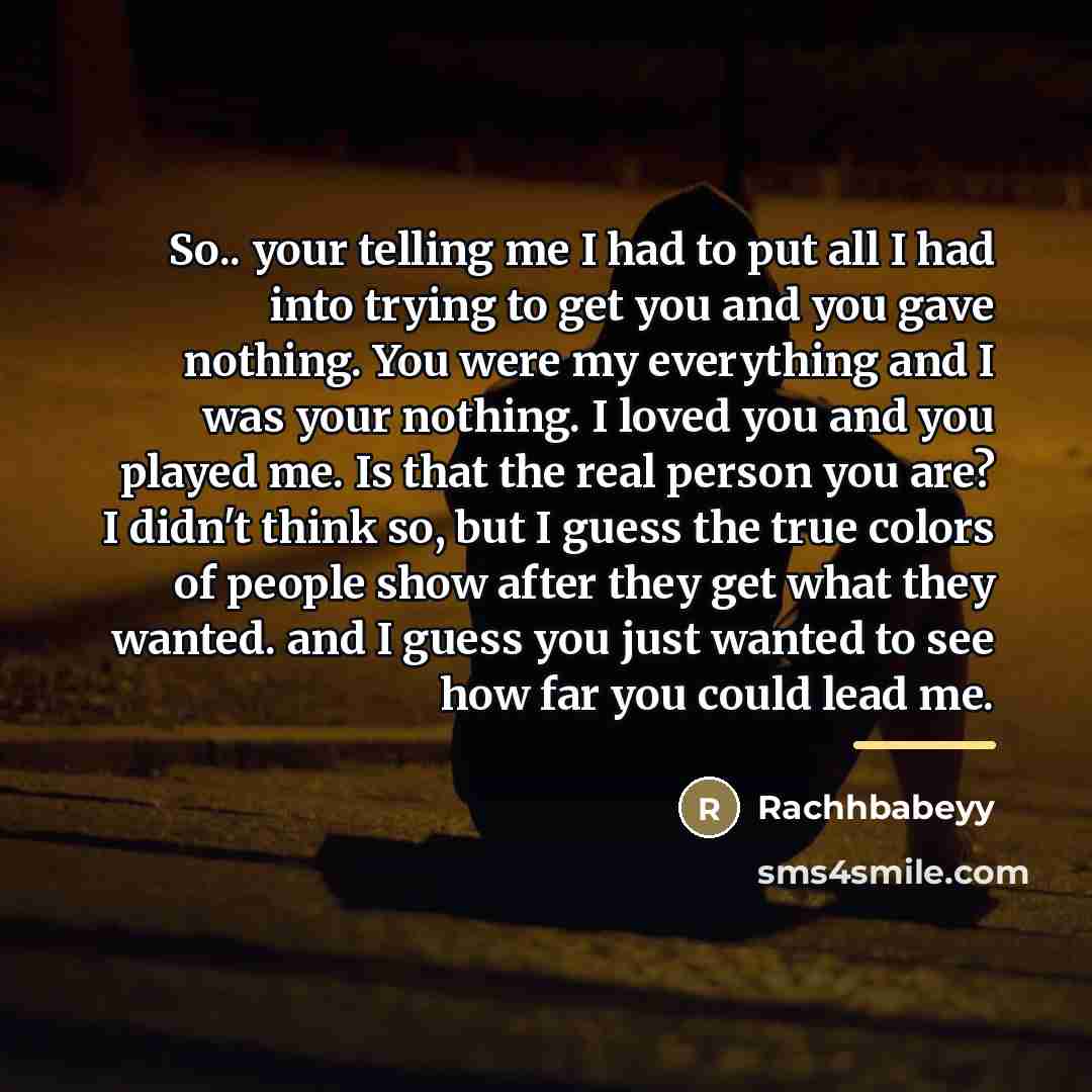 “So.. your telling me I had to put all I…” quote by Rachhbabeyy