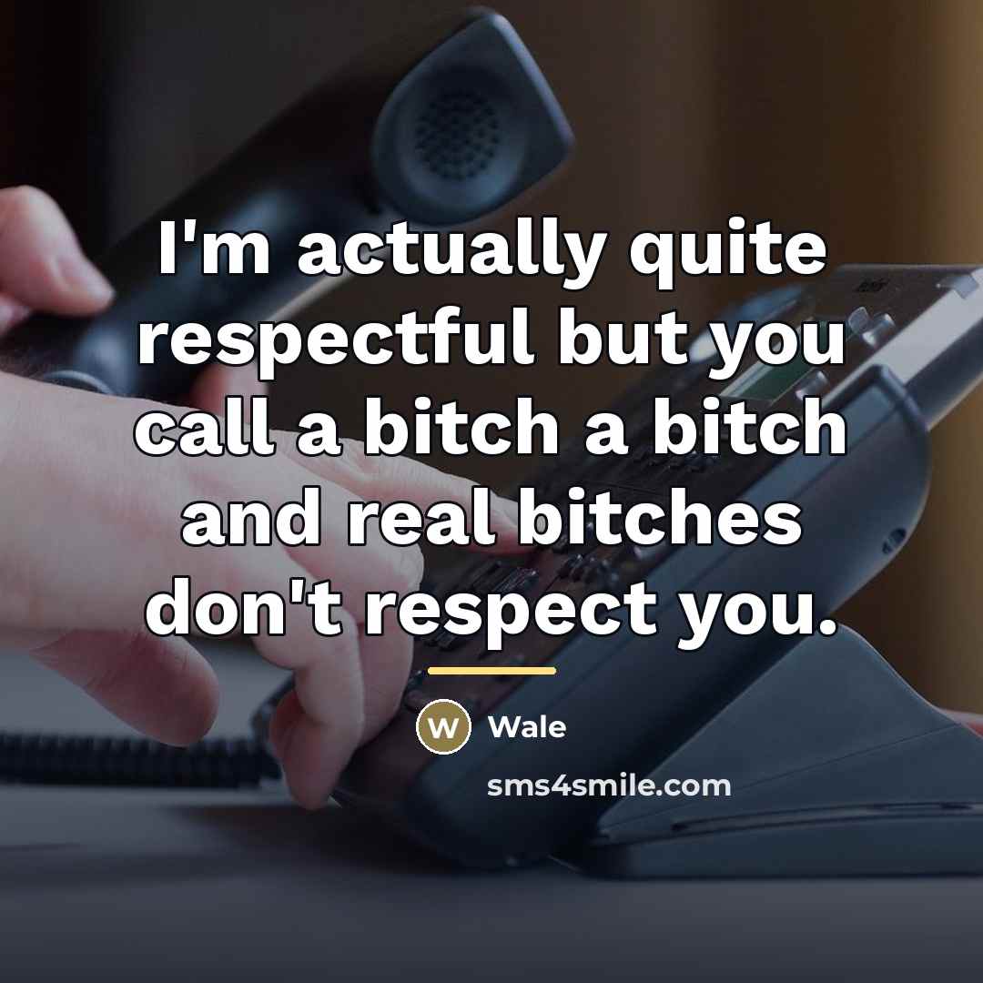 “I'm actually quite respectful but you call a bitch a…” quote by Wale