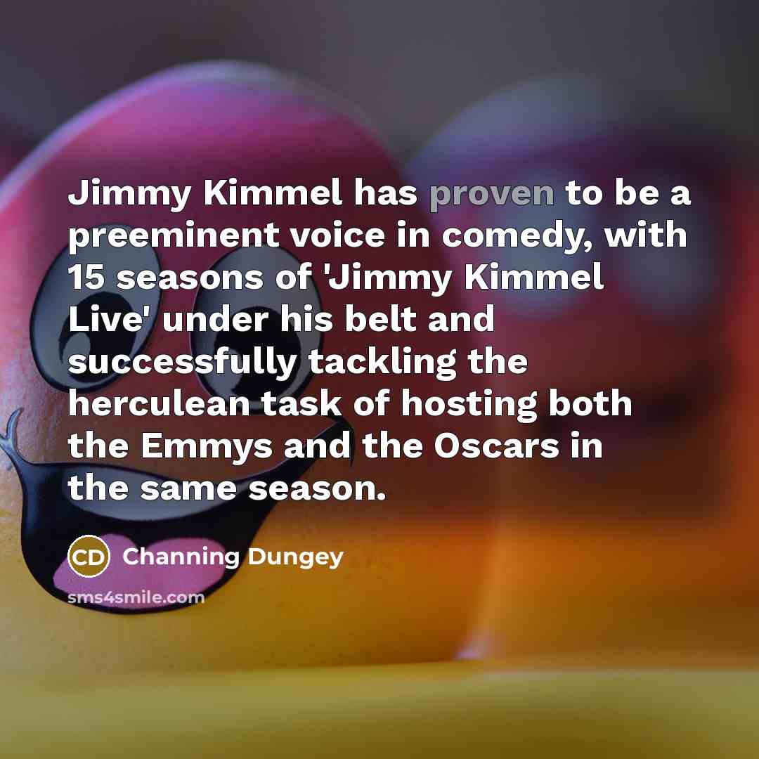 “Jimmy Kimmel has proven to be a preeminent voice in…” quote by Channing Dungey
