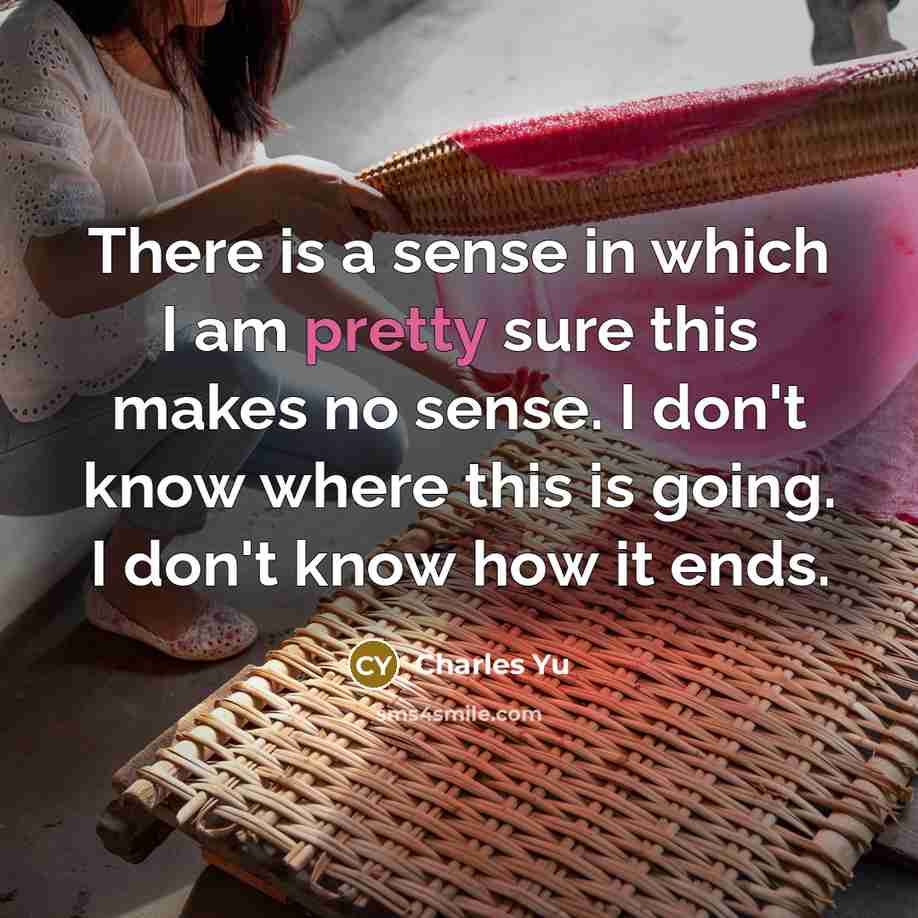 “There is a sense in which I am pretty sure…” quote by Charles Yu